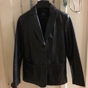 Black leather jacket